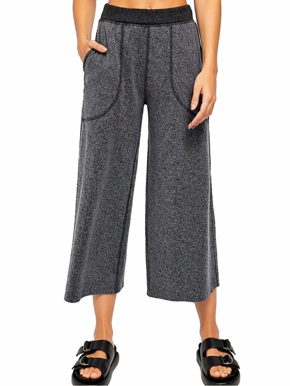 FREE PEOPLE x RAGABOND‎ Yes They’re That Soft Cropped Wide Leg Lounge Pants